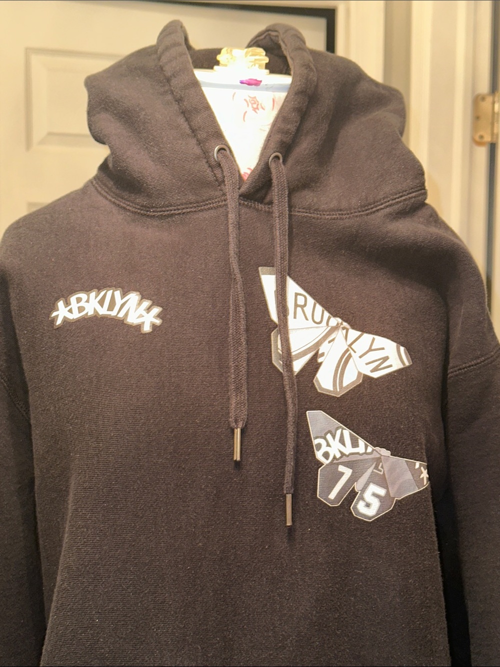 NBA X SUE TSAI LIMITED EDITION Black Graphic Pullover Hoodie Sweatshirt